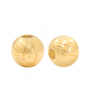 Metaal kralen DQ oog 6mm Goud (nikkelvrij)