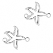 Metaal bedels DQ tussenstuk starfish Antiek zilver (nikkelvrij)