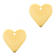 Metaal bedels DQ heart Goud (nikkelvrij)