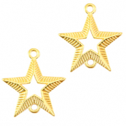 Metaal bedels DQ tussenstuk star Goud (nikkelvrij)