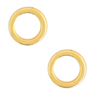 Metaal onderdelen DQ ring 6mm Goud (nikkelvrij)
