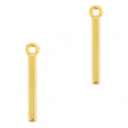 Metaal bedels DQ bar Goud (nikkelvrij)