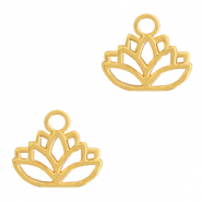 Metaal bedels DQ lotus Goud (nikkelvrij)
