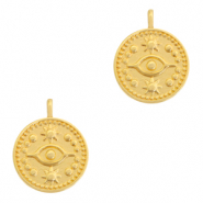 Metaal bedels DQ eye 15mm Goud (nikkelvrij)