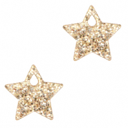 Bedels Plexx ster glitter Rose peach