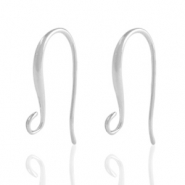 Metaal onderdelen DQ oorbellen / oorhangers Antiek zilver (nikkelvrij)