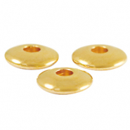 Metaal kralen DQ disc 6mm Goud (nikkelvrij)