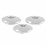 Metaal kralen DQ disc 6mm Antiek zilver (nikkelvrij)
