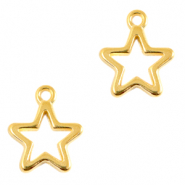 Metaal bedels DQ star Goud (nikkelvrij)