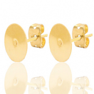 Metaal onderdelen DQ oorstekers 10mm Goud (nikkelvrij)