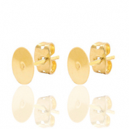 Metaal onderdelen DQ oorstekers 6mm Goud (nikkelvrij)