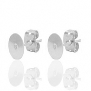 Metaal onderdelen DQ oorstekers 6mm Antiek zilver (nikkelvrij)
