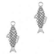 Metaal bedels DQ fish Antiek zilver (nikkelvrij)