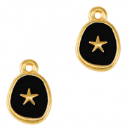 Metaal bedels DQ starfish Goud-black (nikkelvrij)