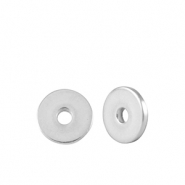 Metaal kralen DQ disc rondellen 5mm Antiek zilver (nikkelvrij)
