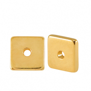 Metaal kralen DQ disc square 7mm Goud (nikkelvrij)
