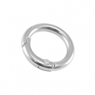Metaal onderdelen DQ sleutelhanger 23mm Antiek zilver (nikkelvrij)