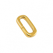 Metaal onderdelen DQ sleutelhanger oval 18mm Goud (nikkelvrij)