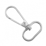 Metaal onderdelen DQ sleutelhanger 45mm Antiek zilver (nikkelvrij)