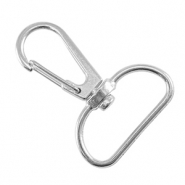 Metaal onderdelen DQ sleutelhanger 39mm Antiek zilver (nikkelvrij)