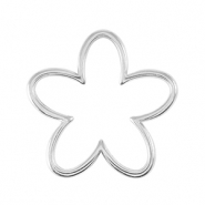 Metaal bedels DQ bedel / tussenstuk flower Antiek zilver (nikkelvrij)