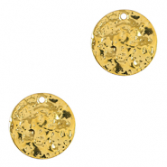 Metaal bedels DQ irregular 15mm Goud (nikkelvrij)