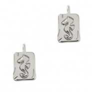 Metaal bedels DQ seahorse Antiek zilver (nikkelvrij)