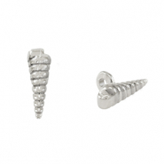 Metaal bedels DQ shell Antiek zilver (nikkelvrij)