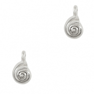 Metaal bedels DQ shell Antiek zilver (nikkelvrij)