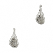Metaal bedels DQ shell Antiek zilver (nikkelvrij)