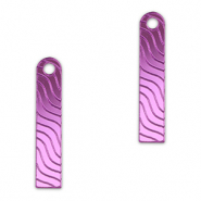 Statement hangers bar wave Metallic lilac purple