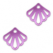 Statement hangers shell Metallic lilac purple