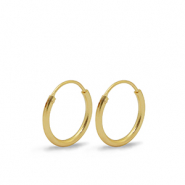 Metaal onderdelen DQ oorbellen creolen 15mm Goud (nikkelvrij)