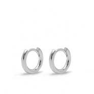 Metaal onderdelen DQ oorbellen creolen 11mm Zilver (nikkelvrij)