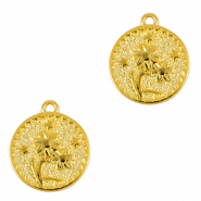Metaal bedels DQ flower Goud (nikkelvrij)