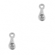 Metaal bedels DQ drop Antiek zilver (nikkelvrij)