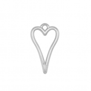 Metaal bedels DQ heart Antiek zilver