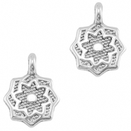 Metaal bedels DQ flower Antiek zilver (nikkelvrij)