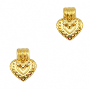 Metaal bedels DQ heart Goud (nikkelvrij)