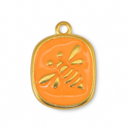 Metaal bedels DQ bee Orange-Goud (nikkelvrij)
