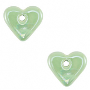 Grieks keramiek DQ heart Light green