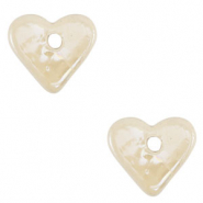 Grieks keramiek DQ heart Off white