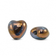 Grieks keramiek DQ heart Blue-bronze