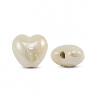 Grieks keramiek DQ heart Off white