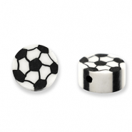 Polymeer kraal football Black-white