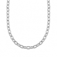 Schakelkettingen van Stainless steel Roestvrij staal (RVS) twisted Silver