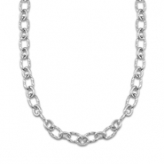 Schakelkettingen van Stainless steel Roestvrij staal (RVS) twisted Silver