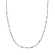 Kettingen van Stainless steel Roestvrij staal (RVS) oval Silver