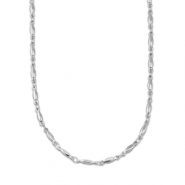 Kettingen van Stainless steel Roestvrij staal (RVS) oval Silver