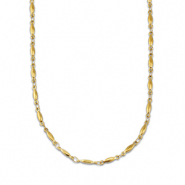 Kettingen van Stainless steel Roestvrij staal (RVS) oval Gold